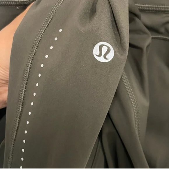 Lululemon Fast & Free Crop II *Nulux 19" Dark Olive 4 - Picture 15 of 16